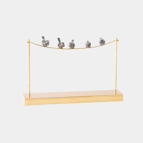 Birds on a Wire-Gold Leaf