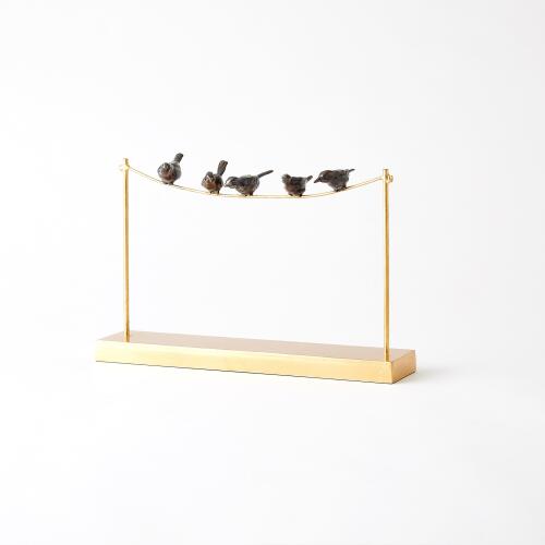Birds on a Wire-Gold Leaf