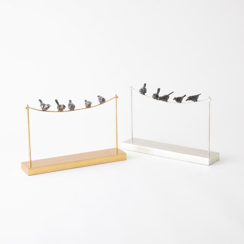 Birds on a Wire-Gold Leaf