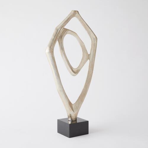 Interplay Sculpture-Silver Leaf