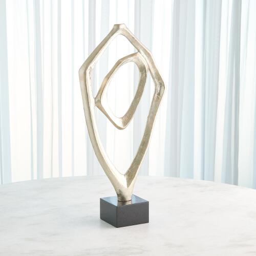 Interplay Sculpture-Silver Leaf