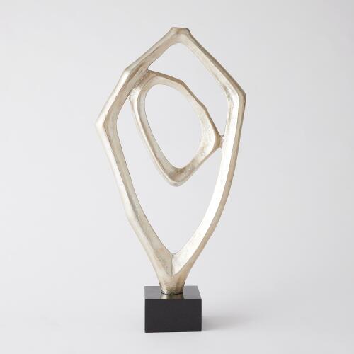 Interplay Sculpture-Silver Leaf
