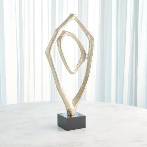Interplay Sculpture-Silver Leaf