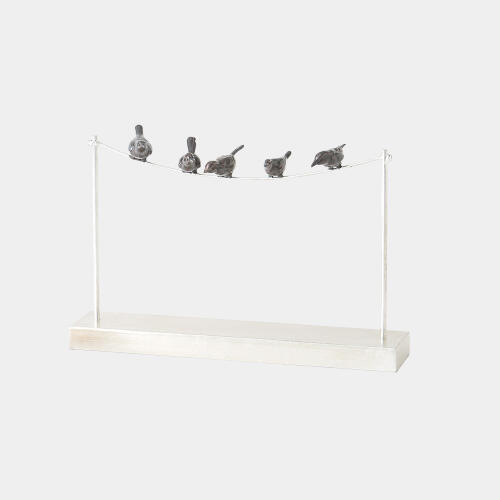 Birds on a Wire-Silver Leaf