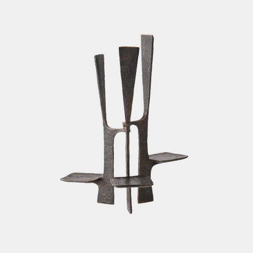Triune Candleholder-Bronze