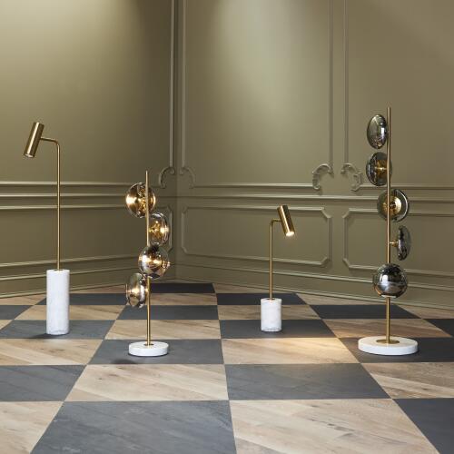 Spotlight Floor Lamp-Brass
