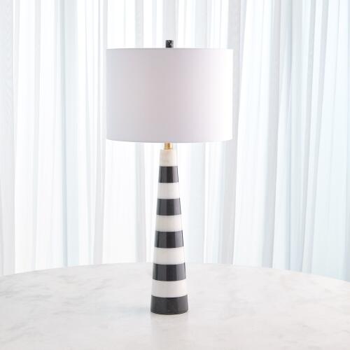 Pinnacle Marble Lamp-Black/White