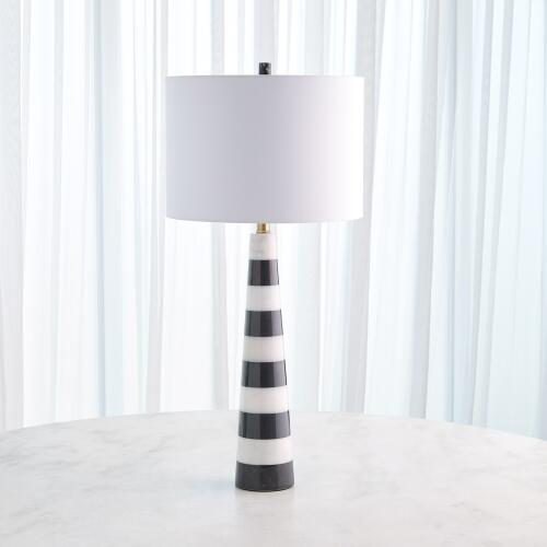Pinnacle Marble Lamp-Black/White