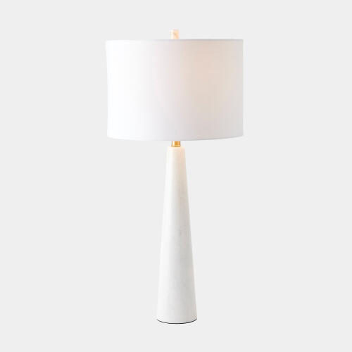 Pinnacle Marble Lamp-White