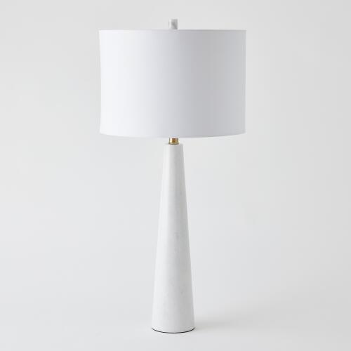 Pinnacle Marble Lamp-White