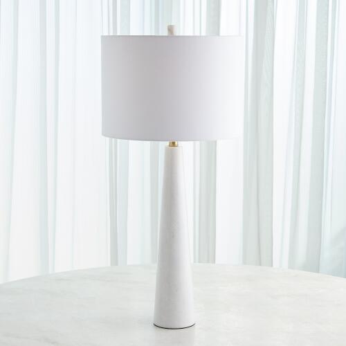 Pinnacle Marble Lamp-White