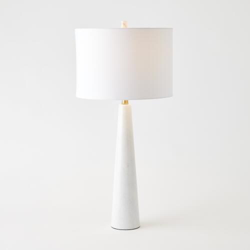 Pinnacle Marble Lamp-White