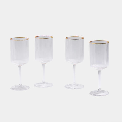 s/4 winston white wine glasses