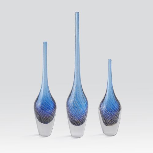 Flecked Spire Bottle-Blue