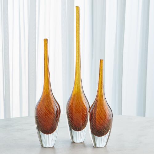 Flecked Spire Bottle-Amber