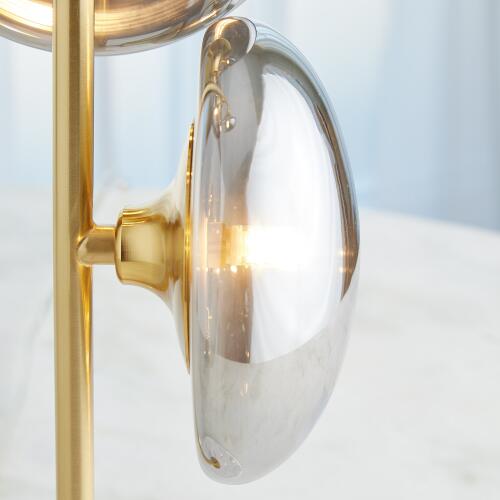 Stellar Table Lamp-Smoke/Brass
