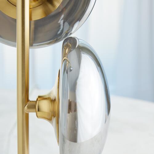 Stellar Table Lamp-Smoke/Brass