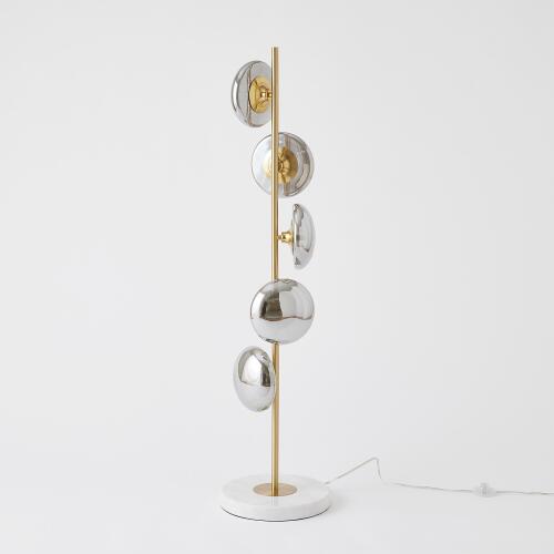 Stellar Floor Lamp-Smoke/Brass