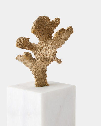 Coral Sculptures-Pair-Brass