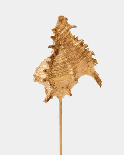 Shells on Marble Miter Gold Leaf-Sm