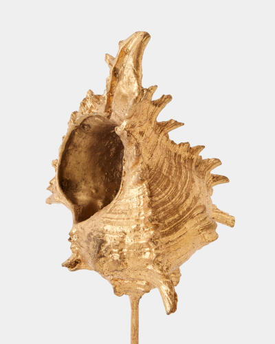 Shells on Marble Miter Gold Leaf-Sm