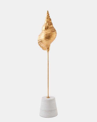 Shells on Marble Miter Gold Leaf-Lg