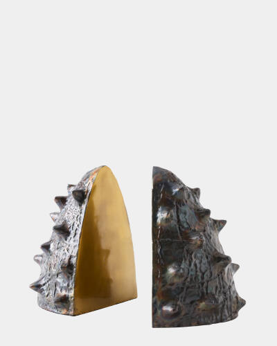Biomorphic Bookends-Bronze/Brass