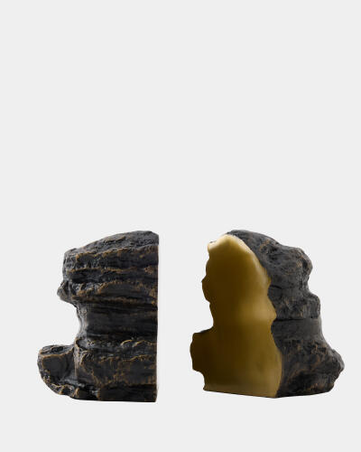 Rock Bookends-Bronze/Brass