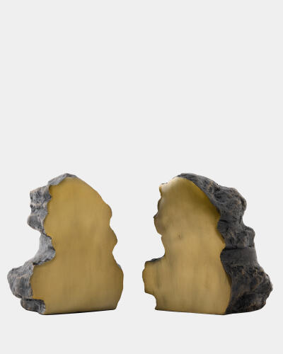 Rock Bookends-Bronze/Brass