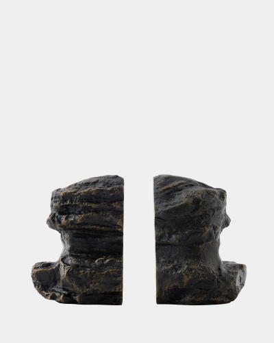 Rock Bookends-Bronze/Brass