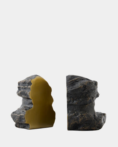 Rock Bookends-Bronze/Brass