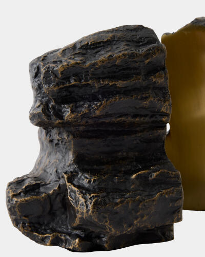 Rock Bookends-Bronze/Brass