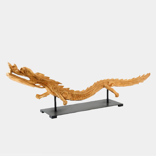 dragon sculpture on stand-gold leaf