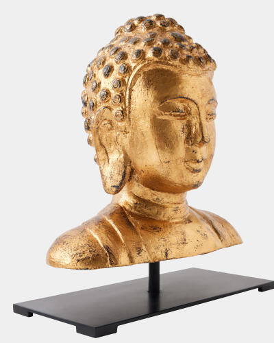 Buddha Sculpture-Antique Gold