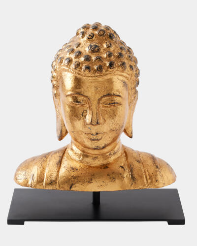 Buddha Sculpture-Antique Gold
