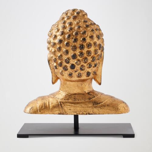 Buddah Sculpture-Antique Gold