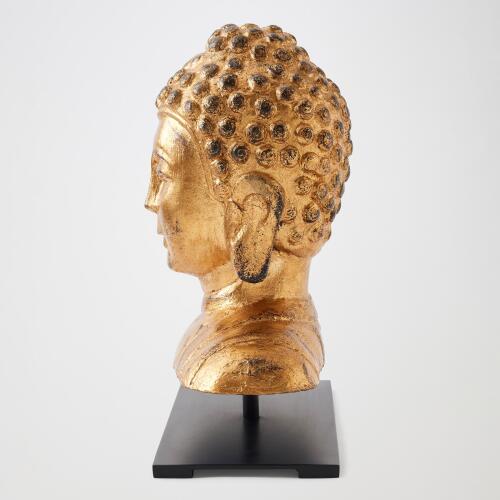 Buddah Sculpture-Antique Gold