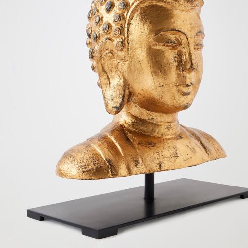 Buddah Sculpture-Antique Gold