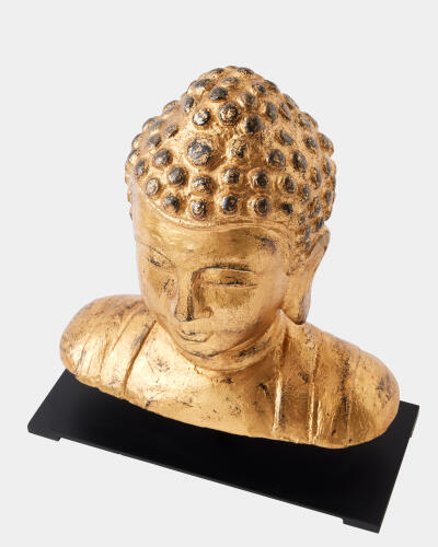 Buddha Sculpture-Antique Gold
