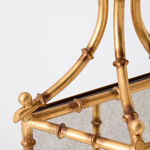 Bamboo Wall Lantern-Gold Leaf