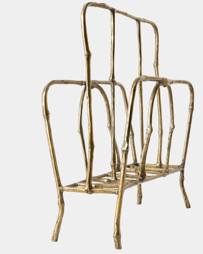 Bamboo Magazine Rack-Gold Leaf
