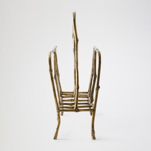 Bamboo Magazine Rack-Gold Leaf