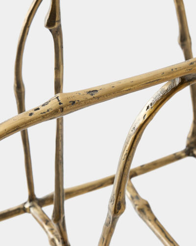 Bamboo Magazine Rack-Gold Leaf