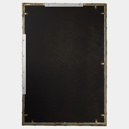 Bamboo Framed Mirror-Gold Leaf
