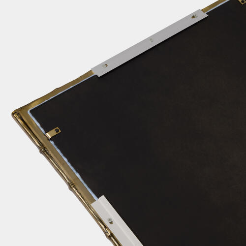 Bamboo Framed Mirror-Gold Leaf