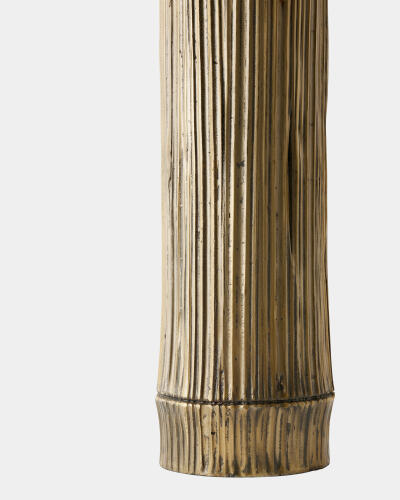 Bamboo Candle Holders-Faux Brass