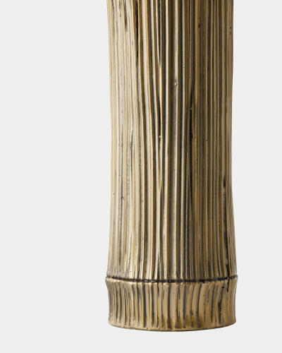 Bamboo Candle Holders-Faux Brass