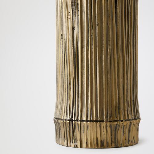Bamboo Candle Holders-Faux Brass