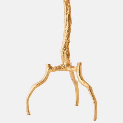 3 Legged Twig Table-Gold Leaf