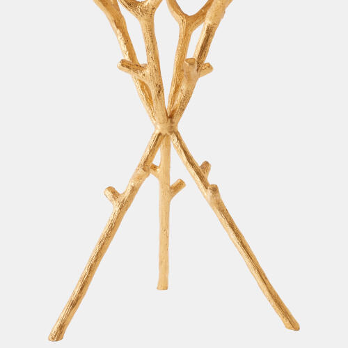 Coral Tripod Side Table-Gold